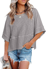 DICORYA — T-shirt uni à manches évasées