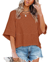 DICORYA — T-shirt uni à manches évasées