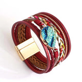 Amorcome Braided Leather Bracelet