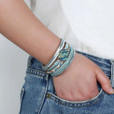 Amorcome Braided Leather Bracelet