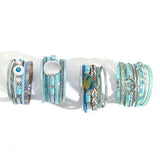 Boho Blue Leather Bracelet