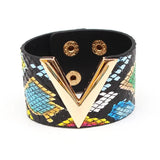 V Leather Bracelet