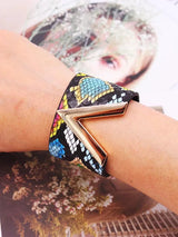 V Leather Bracelet