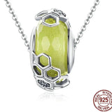 Honeycomb Bee Glass Bead