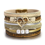 Multilayer Pearl Leather Bracelet
