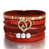 Multilayer Pearl Leather Bracelet