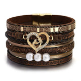 Multilayer Pearl Leather Bracelet
