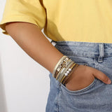 Multilayer Pearl Leather Bracelet