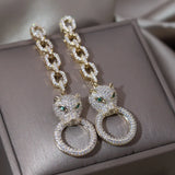 Leopard Pendant Earring
