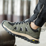 Steel Toe Safety Shoes Men Work Safety Boots Lightweight Breathable Comfortable Sneakers Men Boots Slip-Resistant Shoes