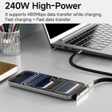 Support Téléphone Pliant 2-en-1 + Câble Charge Rapide 240W – USB-C & Lightning