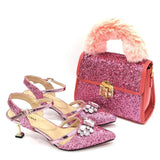 Fur Shoes & Bag Set