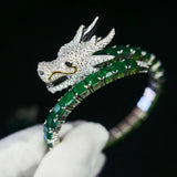 Sterling Silver Dragon Bangle