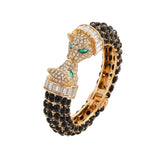Rhinestone Leopard Bangle