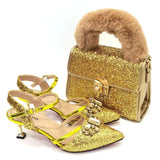 Fur Shoes & Bag Set