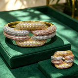 Golden Radiance Bangle & Ring Set
