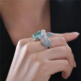 Silver Hummingbird Ring