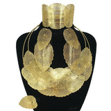 Golden Leaf Jewelry Set