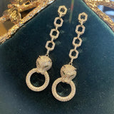 Leopard Pendant Earring