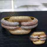 Golden Radiance Bangle & Ring Set