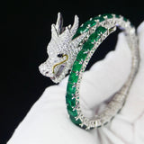 Sterling Silver Dragon Bangle