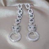 Leopard Pendant Earring