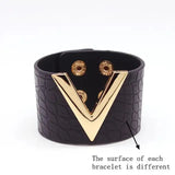V Leather Bracelet