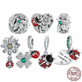 Sterling Silver Drop Flower Charm