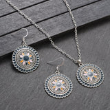 Vintage Flower Pendant Set