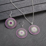 Vintage Flower Pendant Set