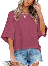 DICORYA — T-shirt uni à manches évasées