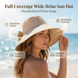 DICORYA — Chapeau de soleil femme à large bord et nœud