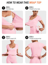 DICORYA — Haut cache-cœur manches courtes style ballet