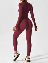 DICORYA — Combinaison zippée manches longues, cerise