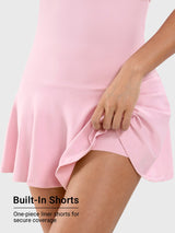 DICORYA — Robe de tennis col américain dos ouvert