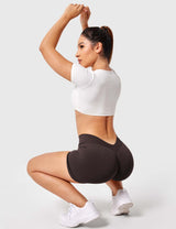 DICORYA — Short sans couture à ceinture croisée