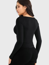 DICORYA — Haut de sport sans couture manches longues