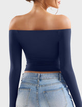 DICORYA — Ensemble haut épaules dénudées et legging corsaire style Y2K