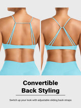 DICORYA — Brassière de sport minimaliste à bretelles fines