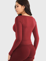 DICORYA — Haut de sport sans couture manches longues