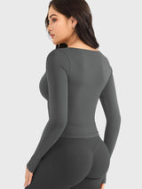 DICORYA — Haut de sport sans couture manches longues
