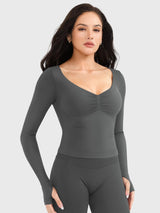DICORYA — Haut de sport sans couture manches longues