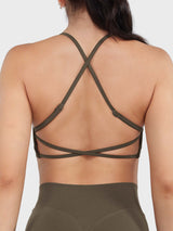 DICORYA — Brassière de sport col montant dos nu