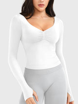 DICORYA — Haut de sport sans couture manches longues