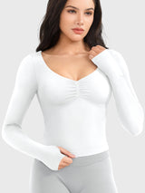 DICORYA — Haut de sport sans couture manches longues