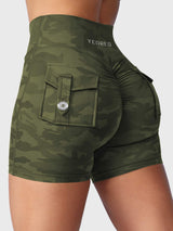 DICORYA — Short camouflage ajusté