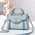 3pcs Women's Handbag Set, Swan Decor Top-Handle Tote Bag with Card Holder & Purse, Elegant Crossbody Shoulder Bag, Pink PU & Letter Print, Casual & Party Use