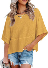 DICORYA — T-shirt uni à manches évasées