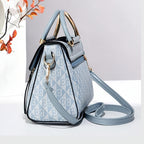 3pcs Women's Handbag Set, Swan Decor Top-Handle Tote Bag with Card Holder & Purse, Elegant Crossbody Shoulder Bag, Pink PU & Letter Print, Casual & Party Use