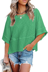 DICORYA — T-shirt uni à manches évasées